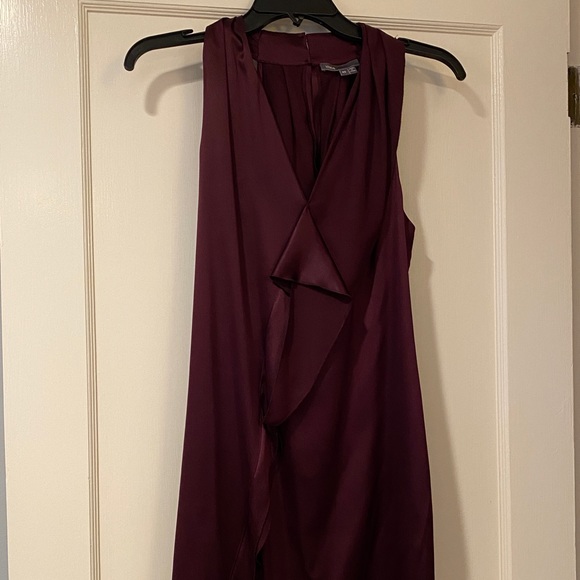 Vince Silk Halter Mini Dress - size XS - Burgundy Wine - Picture 2 of 12